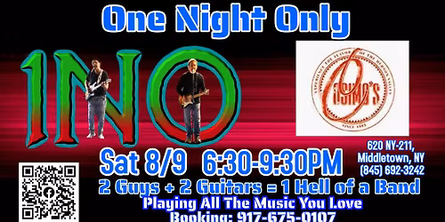 One Night Only back at Cosimos in Middletown NY