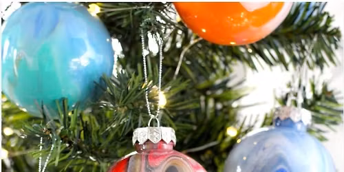 Paint Pour Christmas Ornaments 