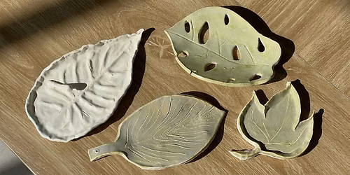 Fall Leaves Catch-All Dish Pottery Class \u2013 Intro to Ceramics Workshop