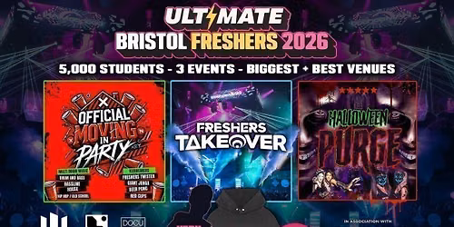 ULTIMATE BRISTOL FRESHERS 2026 \u26a1\ufe0f Official Student Partners with BoohooMAN \ud83d\udc55 Free Hoodie with Every Ticket - Sold Out 15 Years Running!
