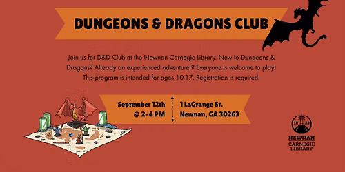 Dungeons & Dragons Club (Ages 10-17)