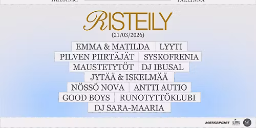 Risteily -risteily 21.-22.3.2026 Helsingist\u00e4 Victoria I:ll\u00e4