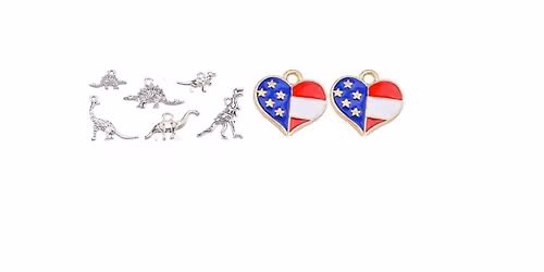 Dinosaur Earrings and Americana Earrings-please call to register
