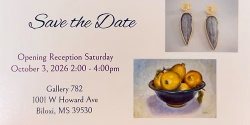 "Sparkles and Brushstrokes" exhibit by Julie Boudreaux and Vielsa Harding 