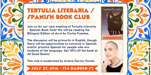 Tertulia Literaria \/ Spanish Book Club: "Aura"
