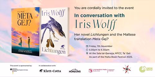 In Conversation with Iris Wolff - her novel 'Lichtungen' and its Maltese translation