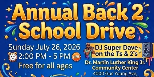 9th Annual Back 2 School Drive