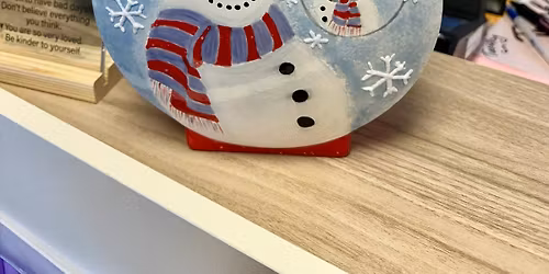 Snowman decanter class with Jean!