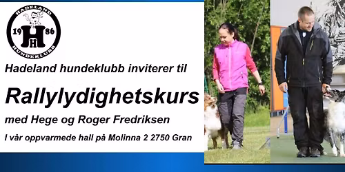 🐾Rallylydighetskurs med Hege og Roger Fredriksen🐾