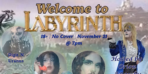 Welcome to Labyrinth - a Drag Bachelorette Party for Blitz Eros