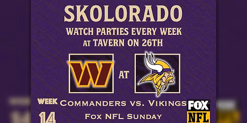 Vikings Watch Party - Week 14: Commanders @ Vikings