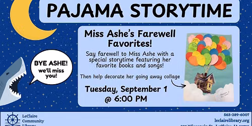 PJ Storytime: Miss Ashe's Farewell Favorites