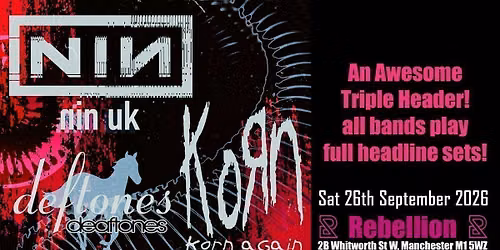 Stigmata Present An Awesome Triple Headliner! - NI\u0418 UK - KORN AGAIN - DEAFTONES
