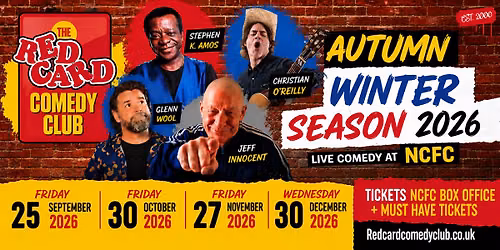 Red Card Comedy @ NCFC ft Stephen K Amos + More 