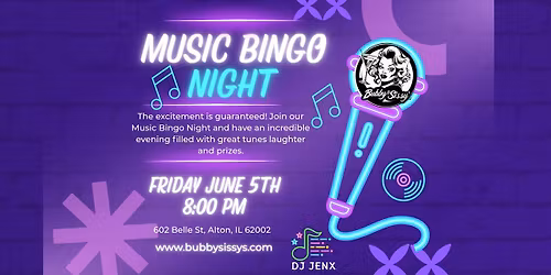 Music Bingo at Bubby's! June 5th