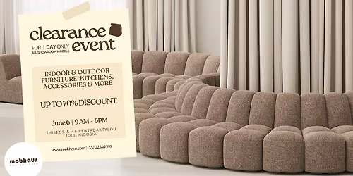 STOCK & DISPLAY CLEARANCE EVENT 2026