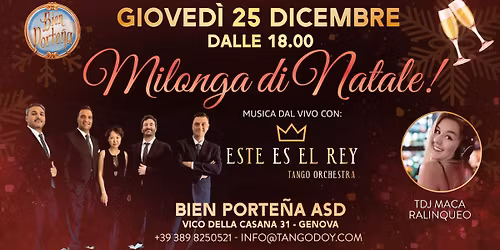 Milonga di NATALE con Musica dal vivo \u203c\ufe0f