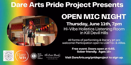 Dare Arts Pride Project Open Mic Night