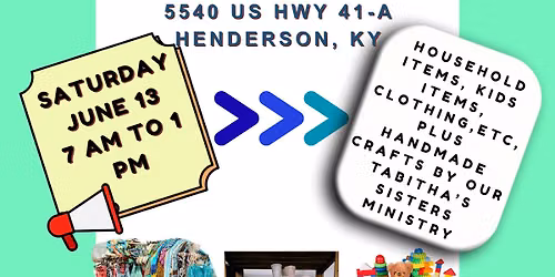 Women's Ministry Yard Sale and Bakesale 