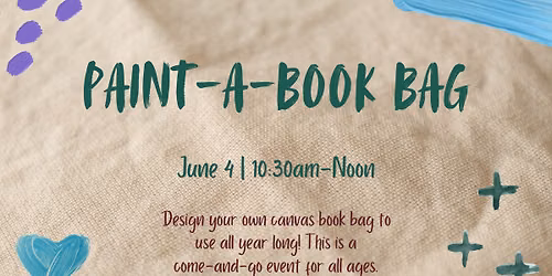 Craft Session- Paint a Book Bag