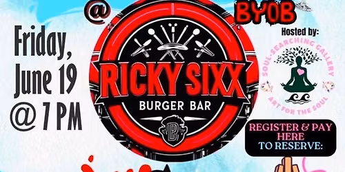 A Starry Night Paint and Sip @Rickysixxburgerbar