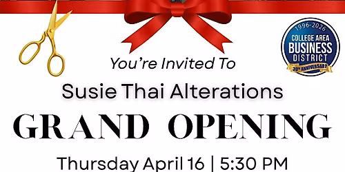 Susie Thai Alterations Grand Opening!