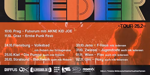 ACHT EIMER H\u00dcHNERHERZEN (DE) \u2022 "Tour-25.2" \u2022 Flex Wien