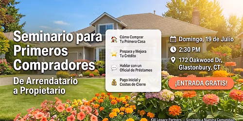 SEMINARIO PARA PRIMEROS COMPRADORES! De Inquilino a Propietario