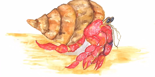 06\/19 - Watercolor Crab paint class 