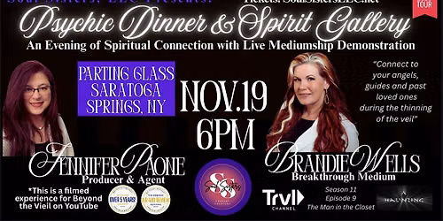 Psychic Dinner & Spirit Gallery at the Parting Glass, Saratoga Springs, NY