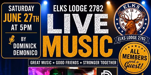Live music at the Elks Lodge - Dominick Delmonico!