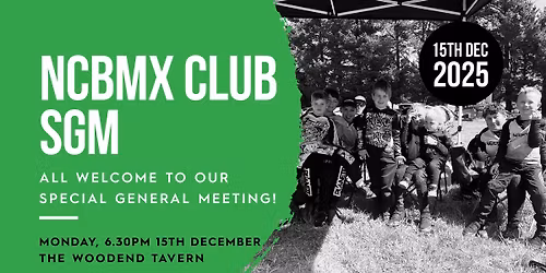 NCBMX Special General Meeting!