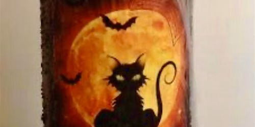 Halloween Wine  Bottle Painting