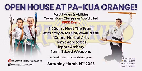 Open House at Pa-Kua Orange!