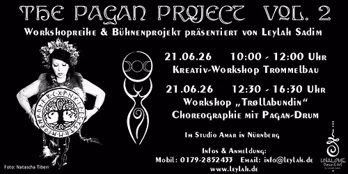 B\u00fchnenprojekt "Trollabundin" Pagan Drum & Kreativ-Workshop Trommelbau