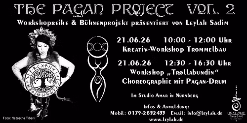 B\u00fchnenprojekt "Trollabundin" Pagan Drum & Kreativ-Workshop Trommelbau