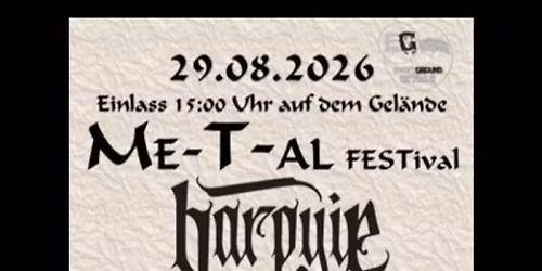 Me-T-al FESTival 2026 mit Harpyie, Reliquiae, Fabula Rasa, Cat o Nine und Saitentanz