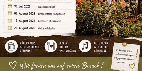 Biergartenfeste im Eifelhotel Fuchs