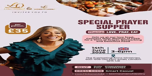 LOVE PRAY EAT (SPECIAL PRAYER SUPPER WITH LOLA OWOLABI & WOMEN OF DESTINY