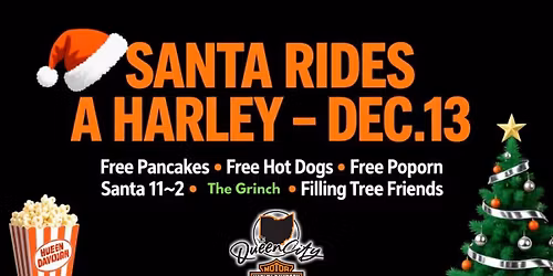 Santa Rides a Harley at Queen City Harley-Davidson