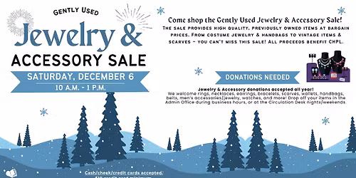 Gently Used Jewelry & Accessory Sale - Library Fundraiser Event