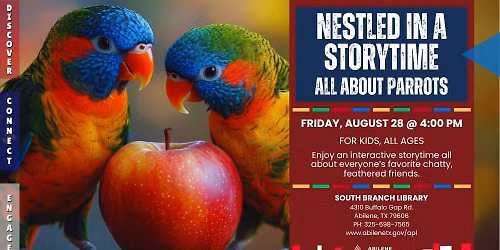 Nestled in a Storytime: Parrots (South Branch)