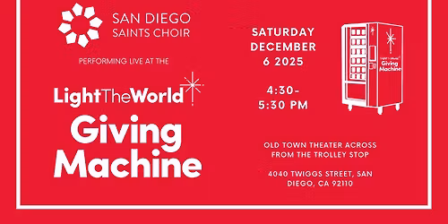 San Diego Saints Choir at the Giving Machines