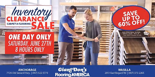 INVENTORY CLEARANCE ONE DAY ONLY