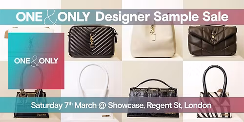 One & Only Sample Sale Saturday 7th March 2026