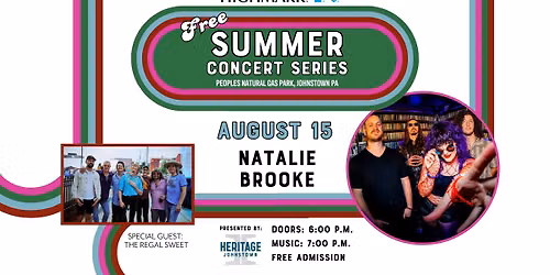 Highmark Blue Cross Blue Shield Free Summer Concert: Natalie Brooke wsg The Regal Sweet