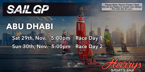 Catch The Sail GP this LIVE at Harrys