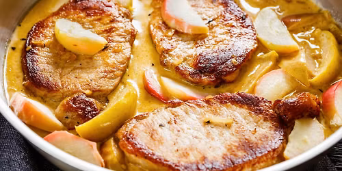 Seared Pork Chops with Apple Compote