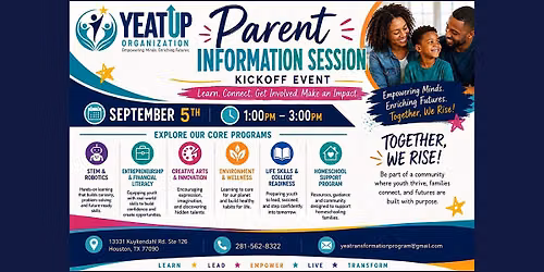 YEAT UP Parent Information Session & Kickoff Event