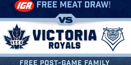Penticton Vees at Victoria Royals at Save on Foods Memorial Centre